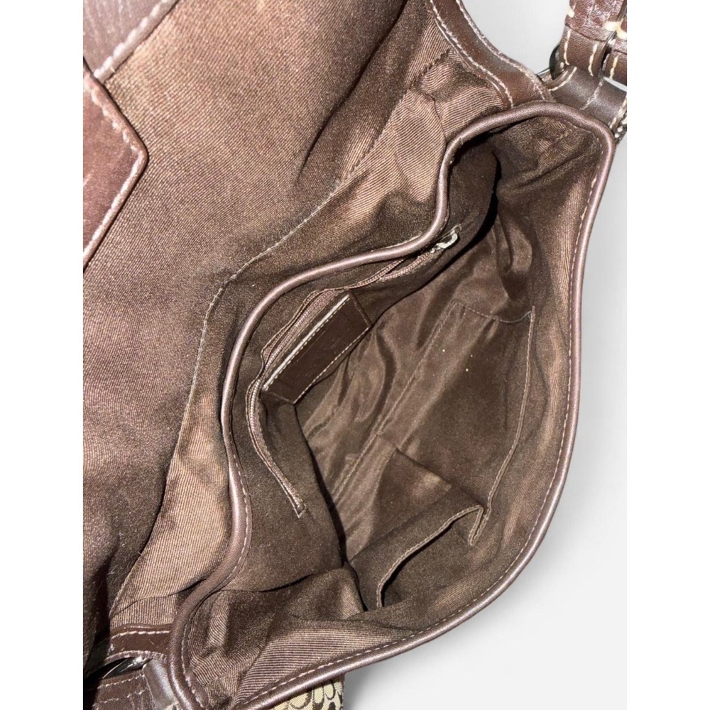 Coach Soho Signature Flap Brown Jacquard Leather Shoulder Bag F10926 - Picture 6 of 8